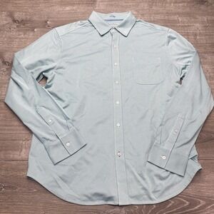 Tommy Bahama Shirt Mens Large Green Check Long Sleeve San Lucio Stretch